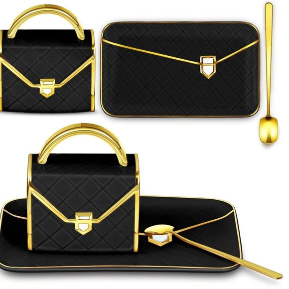 Other - Elegant Handbag Shaped NEW Black Coffee Mug